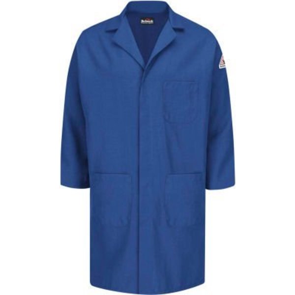 Vf Imagewear Bulwark® Unisex Concealed Snap Front Lab Coat, Royal Blue, Nomex/Aramid, 4XL KNL6RBRG4XL